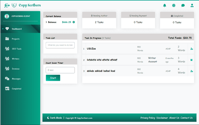 Content Writing CMS